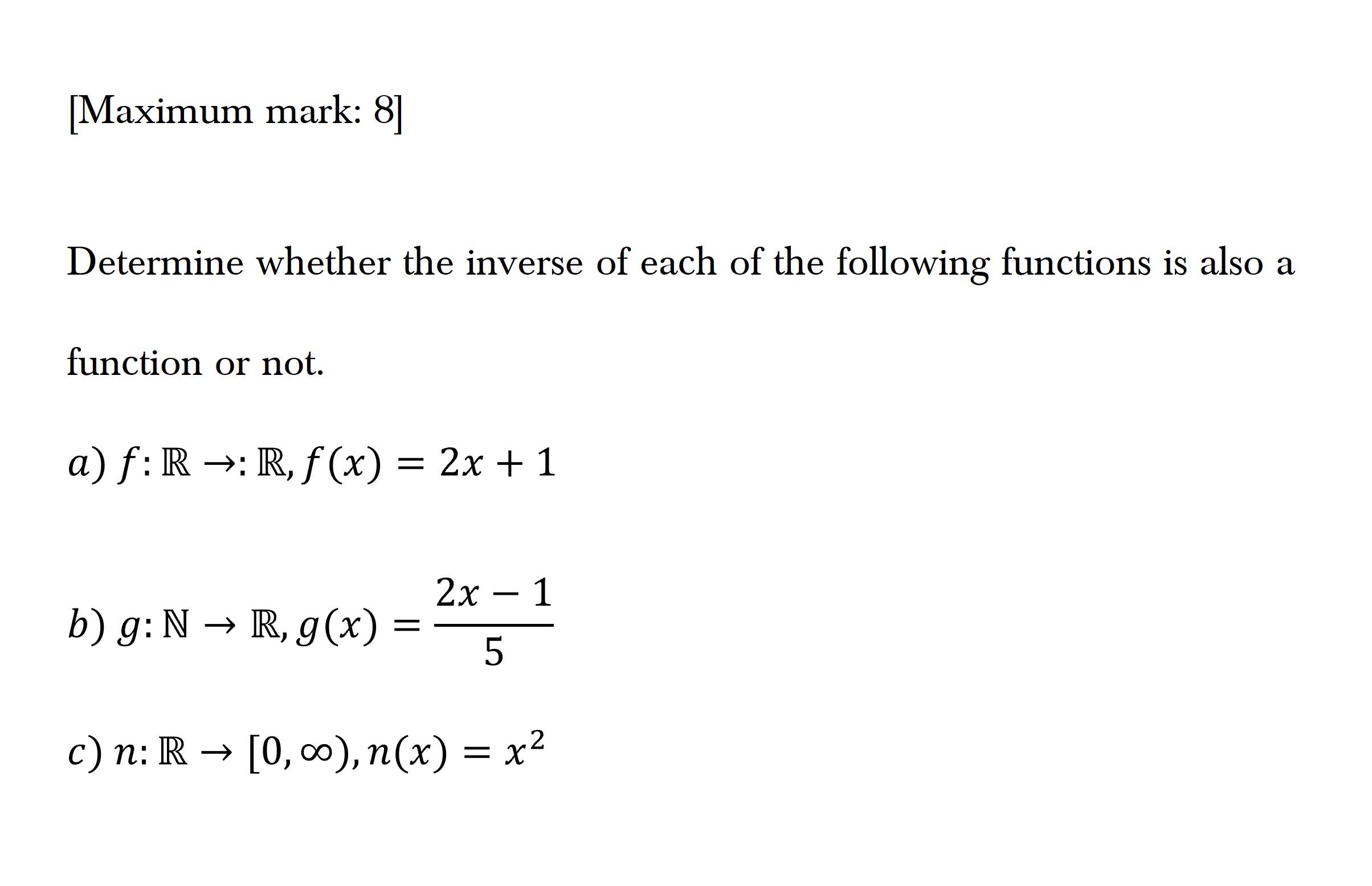 Question 1