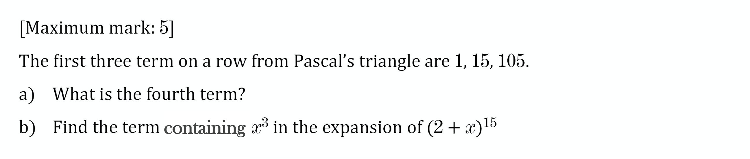 Question 5